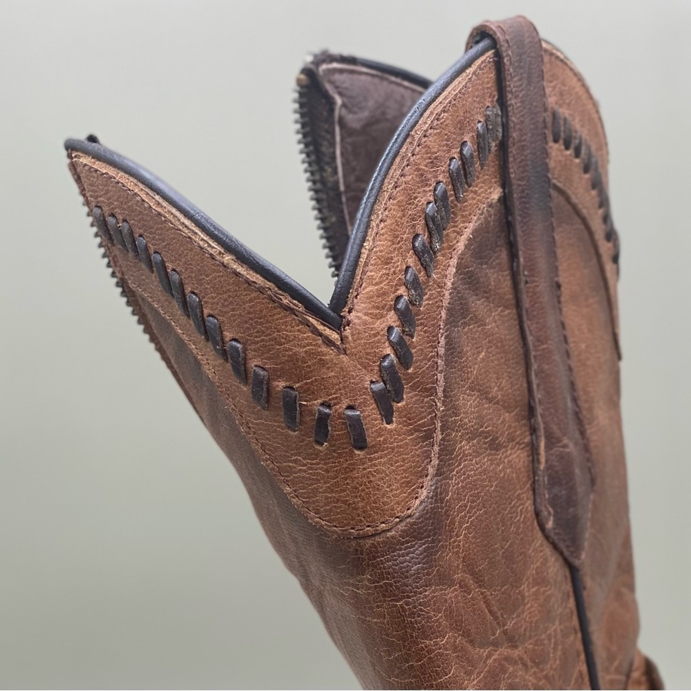 Texas Country Women’s Brown Leather Western Cowboy Boots Pointed Toe Size 7 - Picture 13 of 16